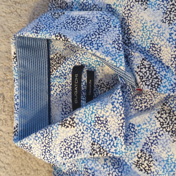 Blue Abstract Design Button Down - Picture 2 of 2